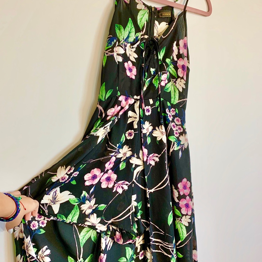 floral jumpsuit cape dress Medium